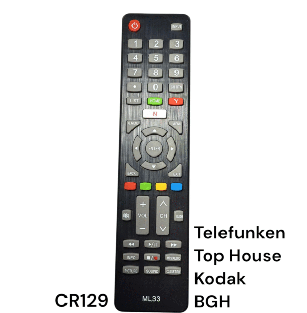 CONTROL REMOTO TELEFUNKEN - TOP HOUSE - KODAK - BGH