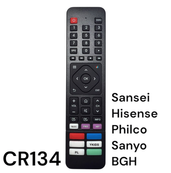CR134 CONTROL REMOTO SANSEI - HISENSE - PHILCO - SANYO - BGH - 741
