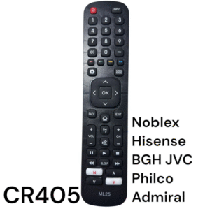 CR405 CONTROL REMOTO TV NOBLEX - HISENSE - BGH - JVC - PHILCO - ADMIRAL