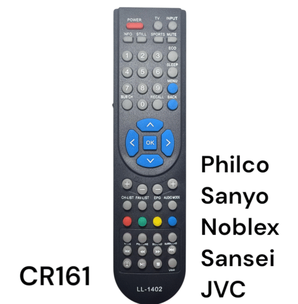 CONTROL REMOTO PHILCO - SANYO - NOBLEX - SANSEI - JVC