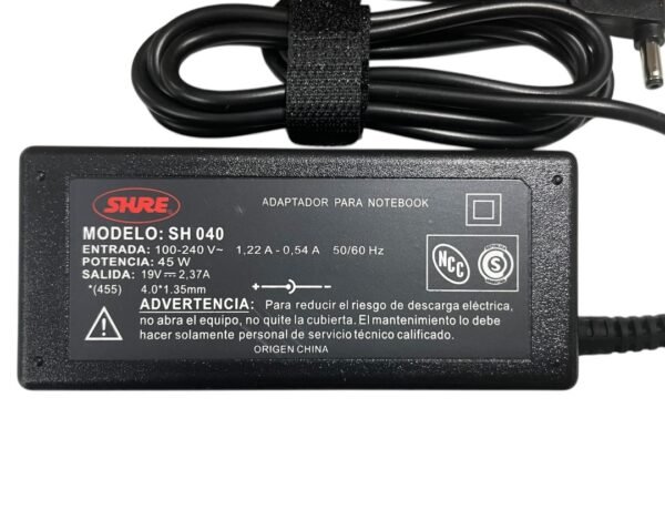 Photoroom_20241226_210433 CARGADOR NOTEBOOK 19V 2.37A  4.0 X 1.35 MM ASUS SHURE