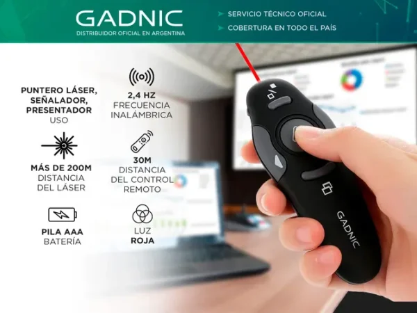 PUNTERO LÁSER GADNIC SK891 MULTIFUNCIONAL INALAMBRICO PRESEN01