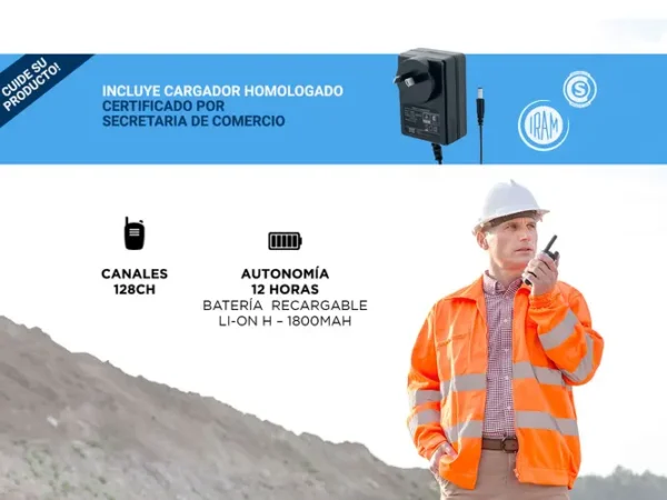 HANDY BAOFENG UV-5R KIT BI-BANDA 8W HASTA 12KM + 2 BATERíAS Y MANOS LIBRES WALKIE06