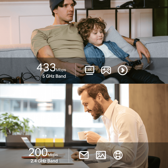 Adaptador USB AC600 Nano Wi-Fi Bluetooth 4.2 TP-LINK AC600 Archer T2UB Nano
