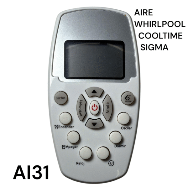 CONTROL REMOTO AIRE ACONDICIONADO WHIRLPOOL - COOLTIME - SIGMA