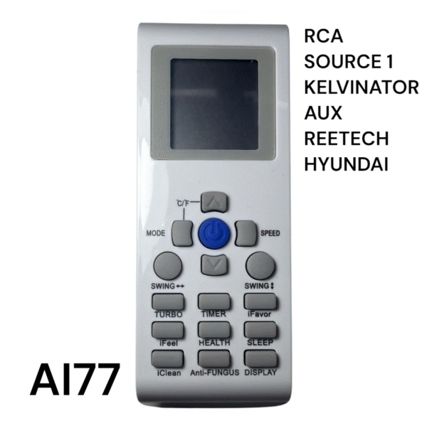 CONTROL REMOTO AIRE ACONDICIONADO RCA - KELVINATOR - AUX - REETECH - HYUNDAI