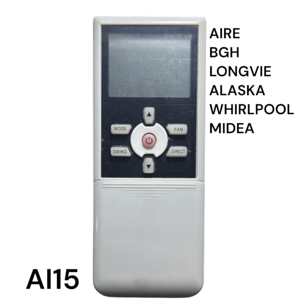 CONTROL REMOTO AIRE ACONDICIONADO BGH - LONGVIE - ALASKA - MIDEA - WHIRLPOOL