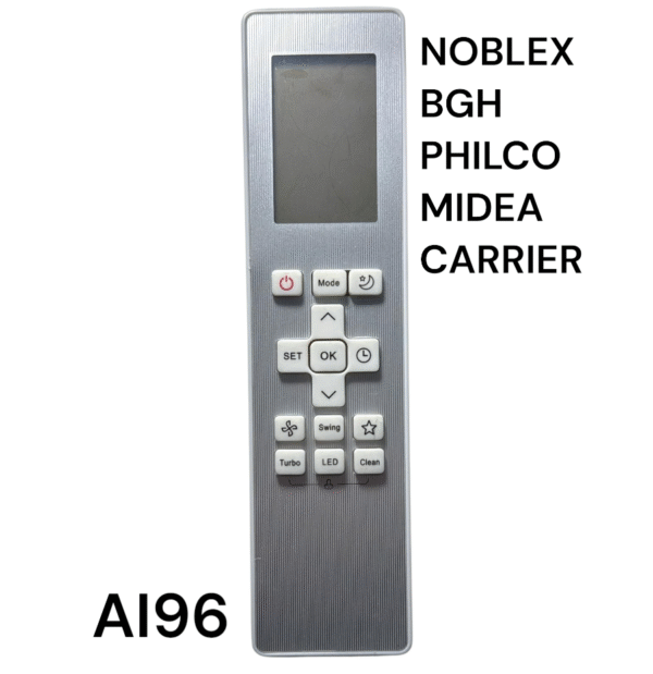 CONTROL REMOTO AIRE ACONDICIONADO NOBLEX - BGH - PHILCO - MIDEA - CARRIER