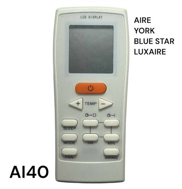 CONTROL REMOTO AIRE ACONDICONADO YORK - BLUE STAR - LUXAIRE