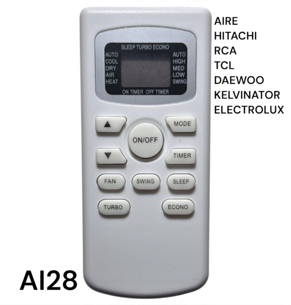 CONTROL REMOTO AIRE ACONDICIONADO HITACHI - RCA - TCL - DAEWOO - KELVINATOR - ELECTROLUX