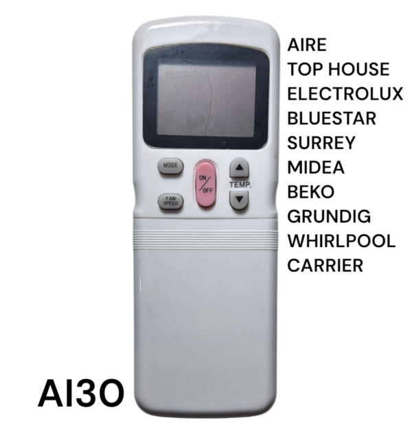CONTROL REMOTO AIRE ACONDICONADO TOP HOUSE - ELECTROLUX - BLUESTAR - SURREY - MIDEA - BEKO - GRUNDIG - WHIRLPOOL - CARRIER