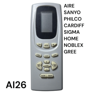CONTROL REMOTO AIRE ACONDICIONADO KT07 SANYO - PHILCO - CARDIFF - SIGMA - HOME - NOBLEX - GREE