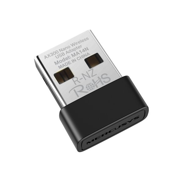 Adaptador Wifi Mercusys MA14N AX300 nano USB inalámbrico