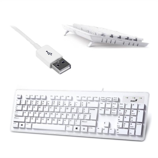TECLADO SLIMSTAR  GENIUS USB 230 BLANCO