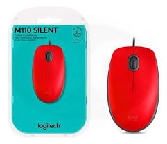 MOUSE SILENT LOGITECH M110 ROJO