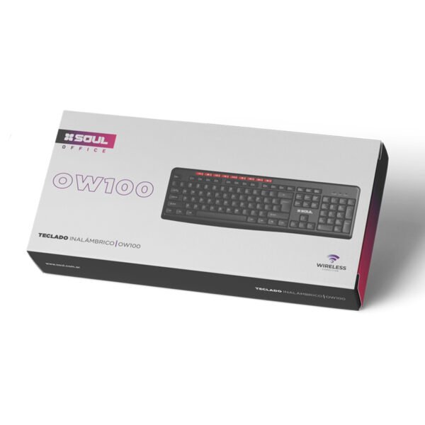 TECLADO INALÁMBRICO OFFICE - SOUL -  OW100 NEGRO