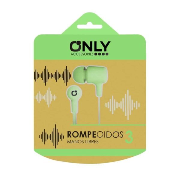 AURICULAR ROMPEOIDOS 3 VERDE ONLY