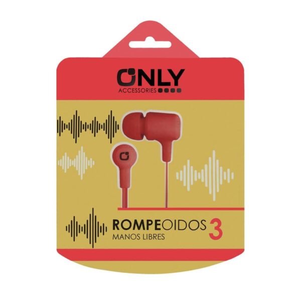 AURICULAR ROMPEOIDOS 3 ROJO ONLY