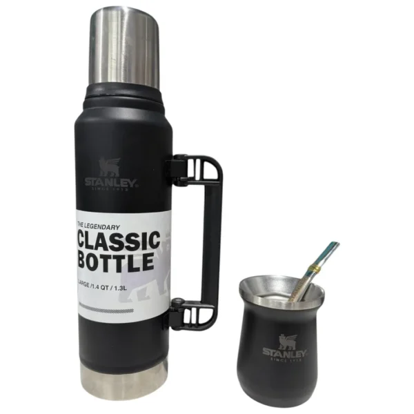 TERMO TIPO STANLEY 1,3 LTS CLASSIC BOTTLE CON MATE Y BOMBILLA