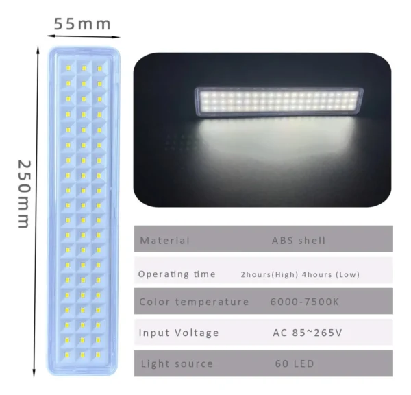 LUZ DE EMERGENCIA MELECH 60 LEDS