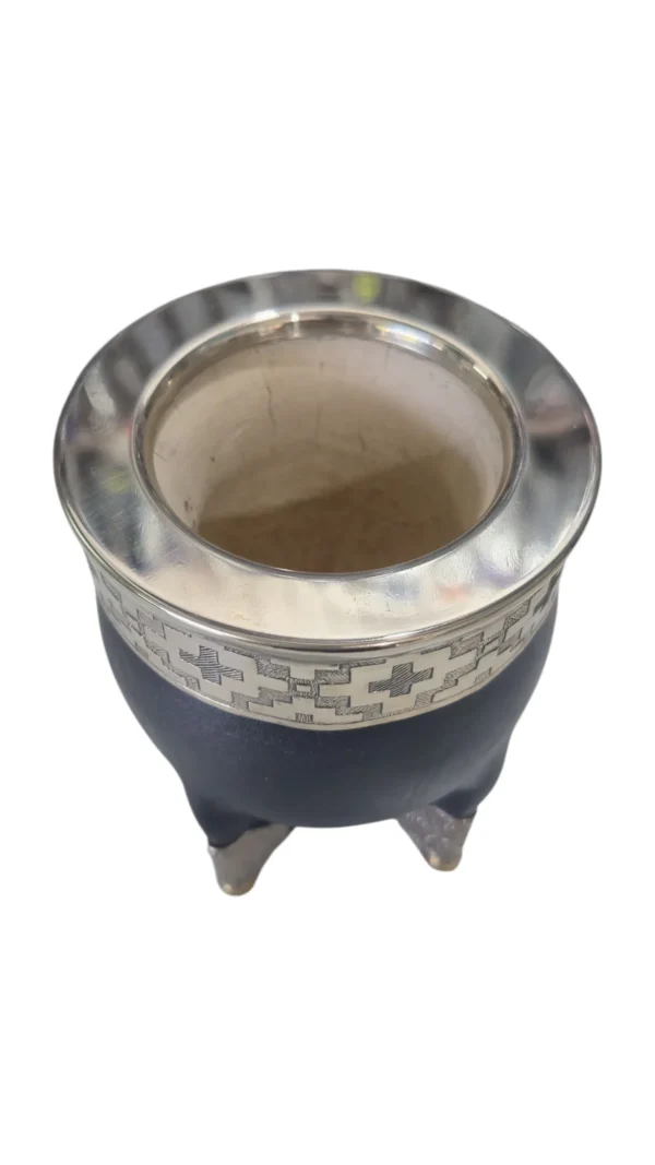 Mate imperial Botita alpaca pelota bronce