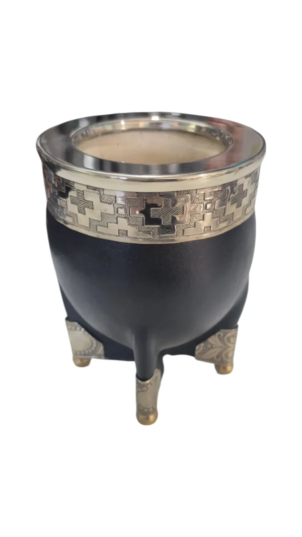 Mate imperial Botita alpaca pelota bronce