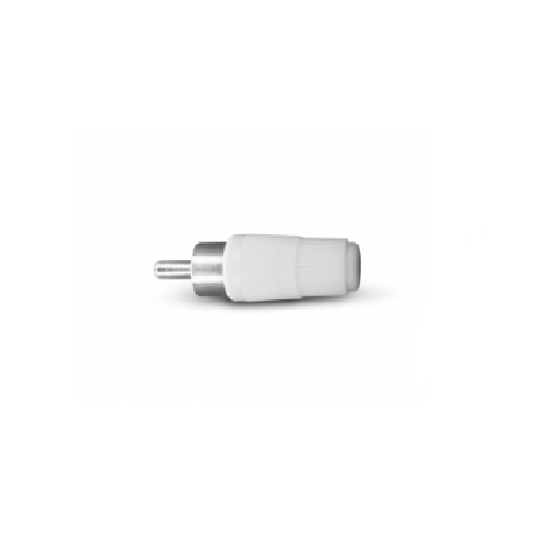 FICHA PLUG RCA BLANCA CORTA