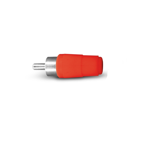 FICHA PLUG RCA ROJA CORTA