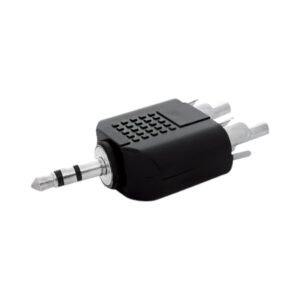 image.. FICHA ADAPTADORA PLUG 3.5 STEREO A 2 PLUG RCA