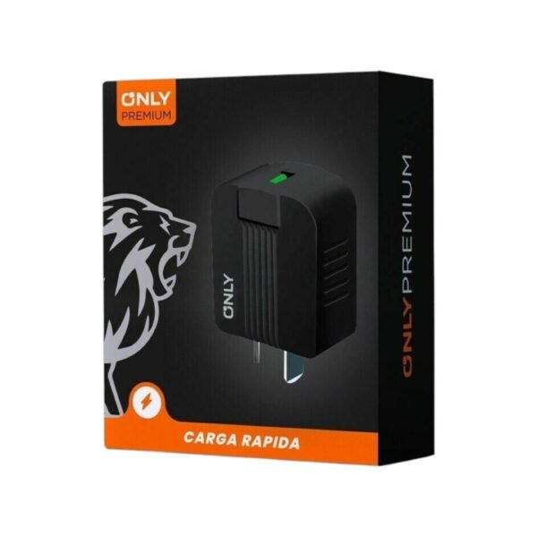 CARGADOR 220V ONLY MOD06 – 4,4A – 1 USB C/ CABLE TC – NEGRO