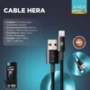 CABLE 1.5M TIPO C XAEA HERA DORADO CHAMPAGNE