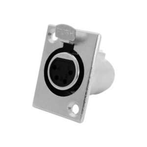 image (51) (15) CONECTOR CANON 4P (XLR) HEMBRA PARA CHASIS METALICO (LINEA PRO)