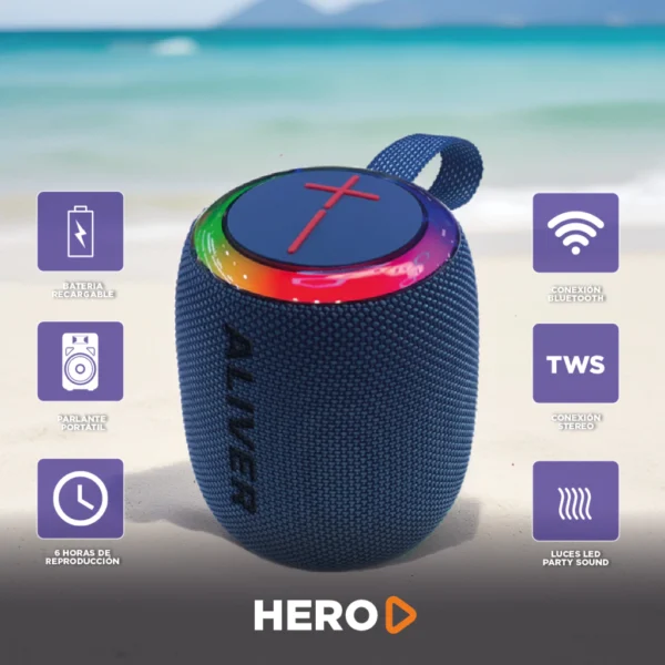 PARLANTE HERO ALIVER ALS-HERO-HP1 Azul