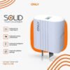 solid (5) CARGADOR SOLID 1USB+CABLE TIPO C 2.1A MOD 18 BLANCO ONLY