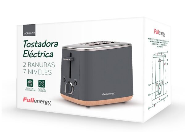TOSTADORA ELECTRICA 2 RANURAS 7 NIVELES - FULL ENERGY