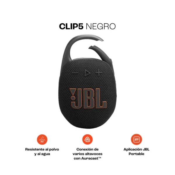 PARLANTE JBL CLIP 5 BT NEGRO