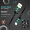 CABLE TIPO C ZEUS DORADO HIGH RESISTANCE FAST CHARGE MODX-103 ZAEA PREMIUM