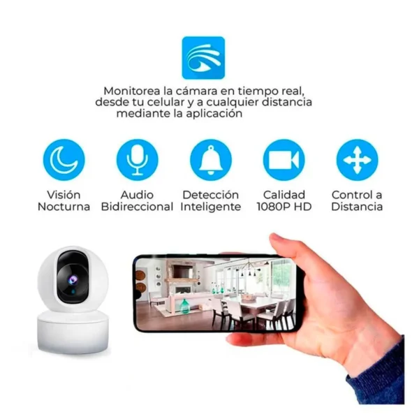 CAMARA DE SEGURIDAD WIFI DE INTERIOR 360 P2P IPC-Q611 SEISA