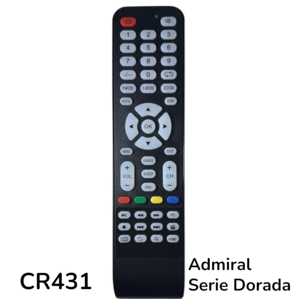 CONTROL REMOTO TV ADMIRAL - SERIE DORADA