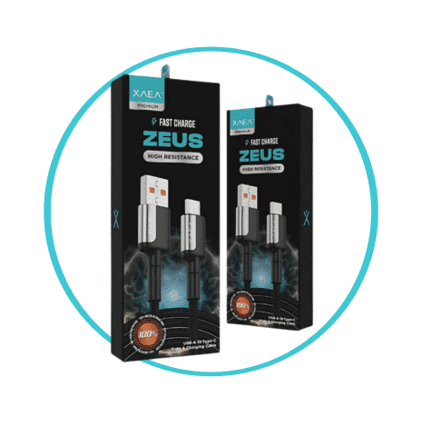 CABLE TIPO C ZEUS GRIS HIGH RESISTANCE FAST CHARGE MODX-103 XAEA PREMIUM