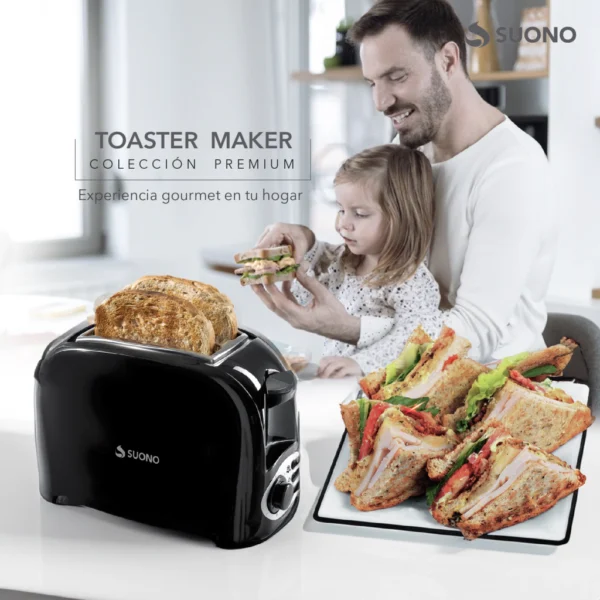 TOSTADORA SUONO 7 NIVELES 750W 2 RANURAS