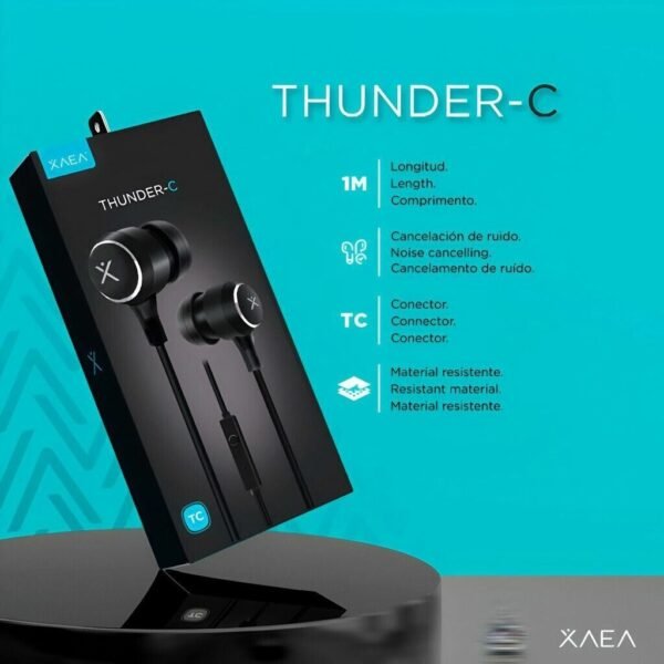 AURICULAR XAEA THUNDER-C CON ENTRADA TIPO C MOD 045