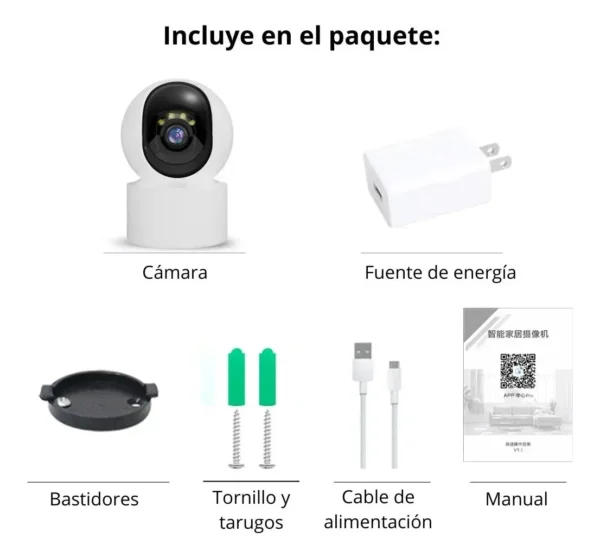CAMARA DE SEGURIDAD WIFI DE INTERIOR 360 P2P IPC-Q611 SEISA
