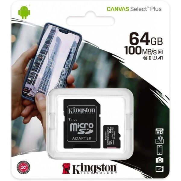 TARJETA MICROSD 64GB 100MB/S KINGSTON