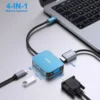 HUB ADAPTADOR TIPO C A HDMI VGA USB BENFEI BF-310