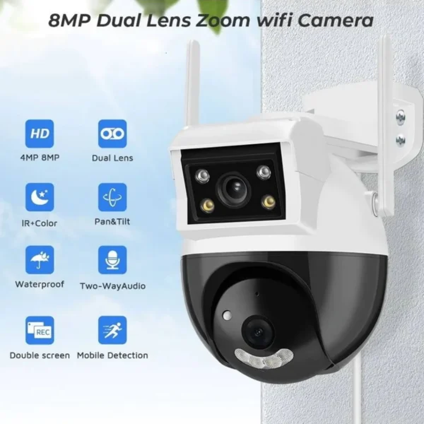 CAMARA DE EXTERIOR IP DOMO DOBLE LENTE IPC-ZAS06 SEISA FULL HD IP69