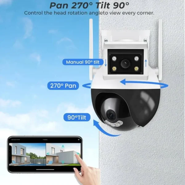 CAMARA DE EXTERIOR IP DOMO DOBLE LENTE IPC-ZAS06 SEISA FULL HD IP69