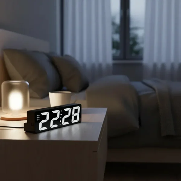 RELOJ DESPERTADOR ESPEJO YHX-613A