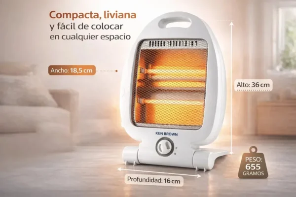 ESTUFA ELECTRICA KB-22 KEN BROWN 800WATTS