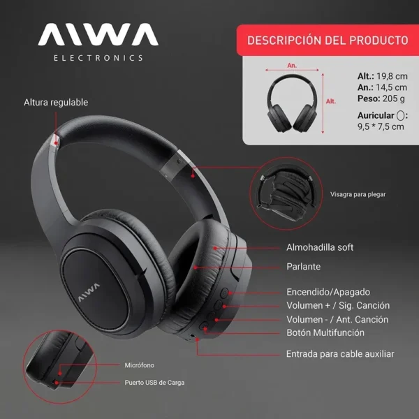 image (67) AURICULAR AIWA BT AVA-BT501C CREMA